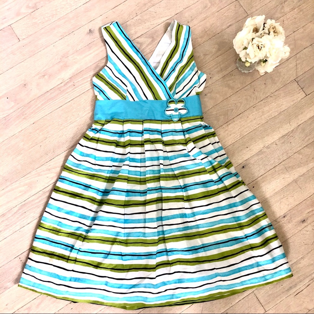 Worn once cotton girl party dress in spring colors